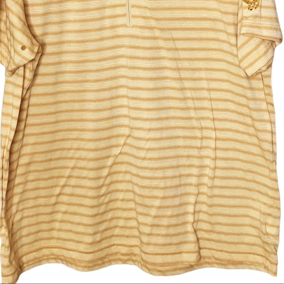 Mountain Hardwear 1/2 Zip Polo Pullover Yellow Stripes Performance Shirt Mens XL - Picture 7 of 13